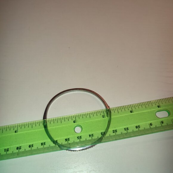 Cuff Bracelet Rhinestones Vintage Silver Metal Small Wrist Hand - Picture 3 of 8